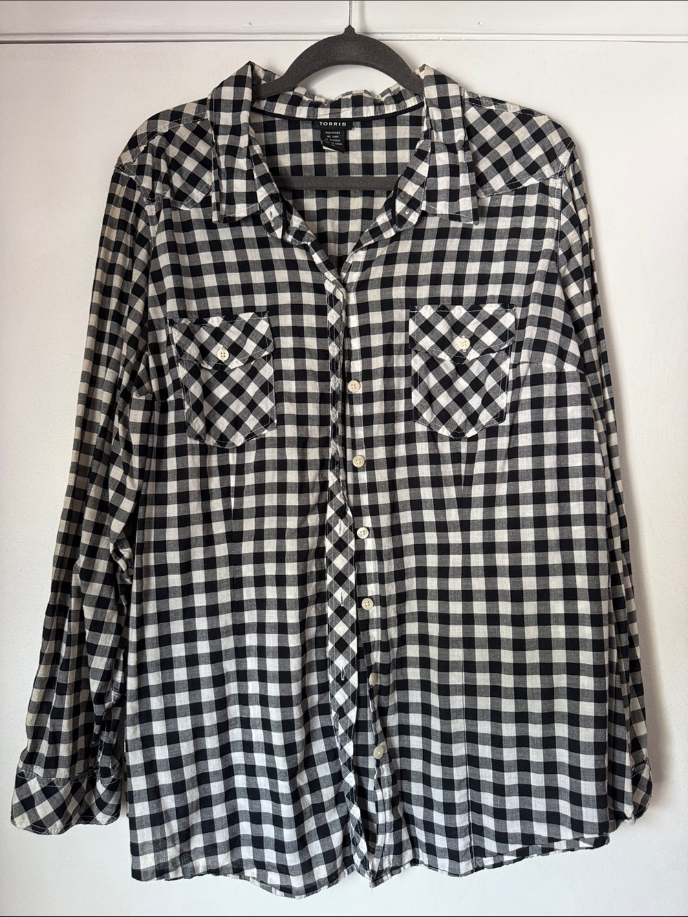 Torrid Gingham Button Down Shirt